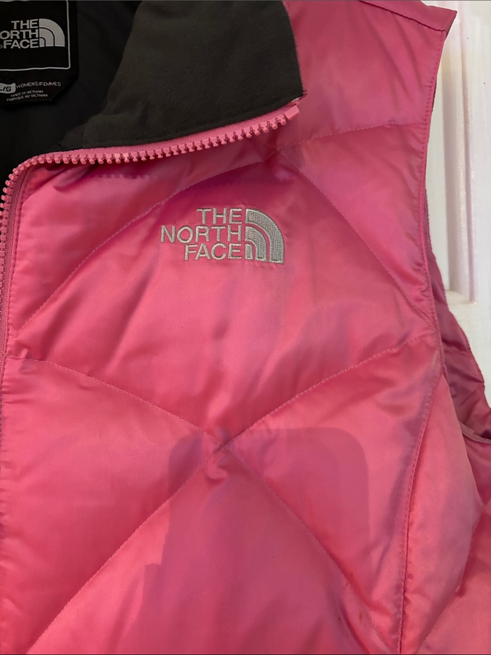 The North Face Pink Quilted Insulated down woman’s Vest - Picture 2 of 6